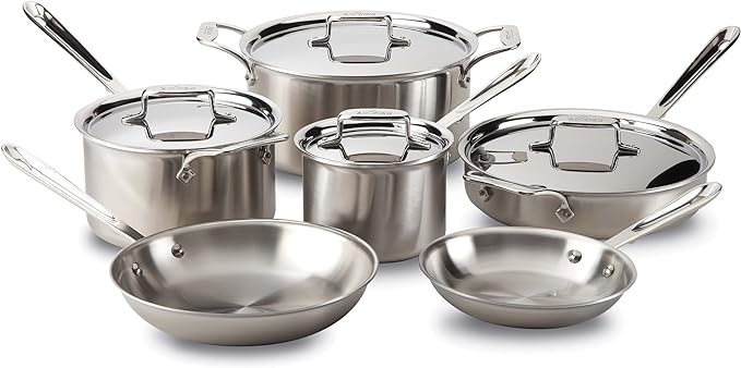 All-Clad D5 5-Ply Brushed Stainless Steel Cookware